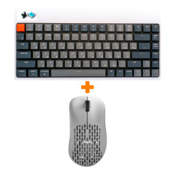   Pulsar Xlite Wireless V2 Competition Mini White +  Keychron K3, White LED  Blue Switch