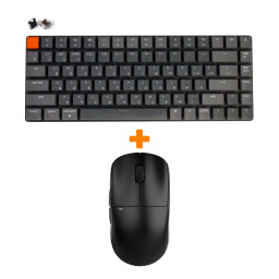   Pulsar X2 Wireless Black +  Keychron K3, RGB  Brown Switch