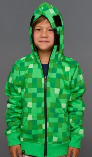   Minecraft. Creeper Premium Zip-up () (XS) (3436)