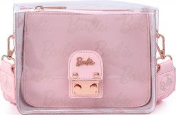  Barbie: Rose Gold Metal Lock Clear Crossbody