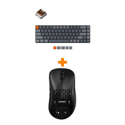 ����� ���� Pulsar Xlite Wireless V2 Competition Black + ���������� Keychron K7 Low Profile, RGB, Brown Switch