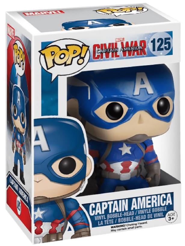  Funko POP Marvel: Civil War  Captain America Bobble-Head Exclusive (9,5 )