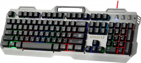 Клавиатура Defender Assault GK-350L RU, RGB подсветка для PC (метал) (45350)