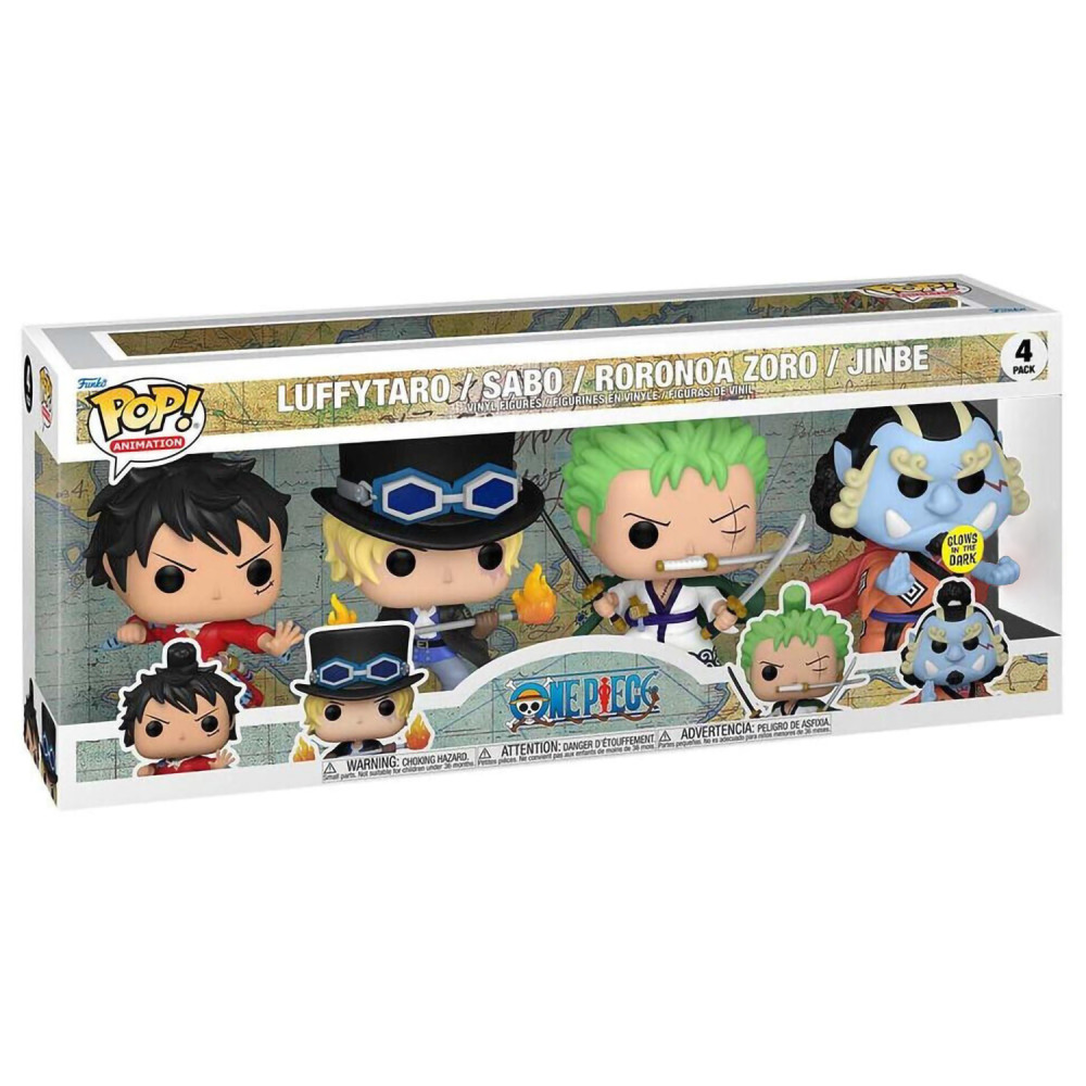  Funko POP Animation: One Piece  Luffytaro / Sabo / Roronoa Zoro / Jinbe [Glows In The Dark] (9,5 )