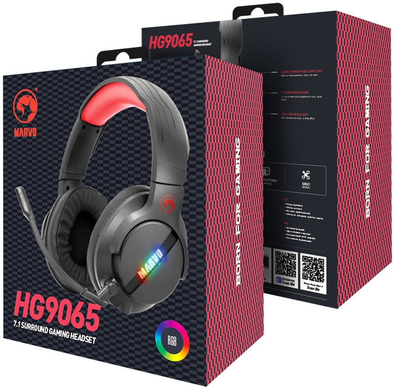 ��������� Marvo HG9065 ������� ��������� USB Gaming Headset ���� 7.1 � ���������� ��� PC