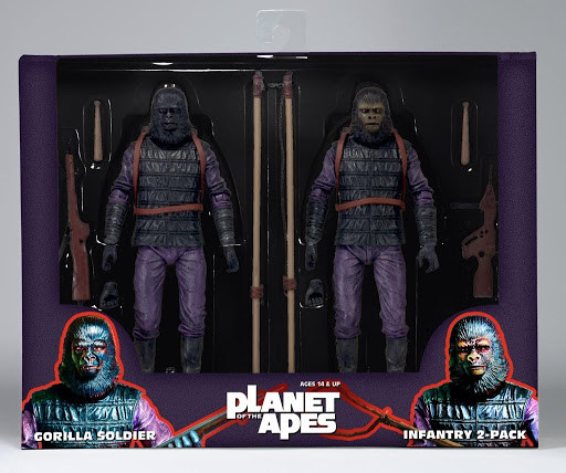  Planet Of The Apes. Action Figure. Classic Gorilla Soldier. 2 Pack (18 )