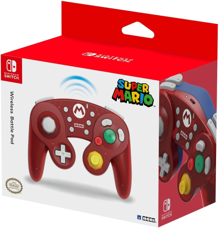 Hori Wireless Battle Pad (Mario)   Nintendo Switch (NSW-273U)