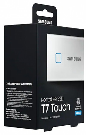 ������������� ���������� Samsung SSD T7 Touch 500GB USB Type-C (����������)
