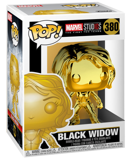 Фигурка Funko POP Marvel: The First Ten Years – Black Widow Chrome Bobble-Head (9,5 см)