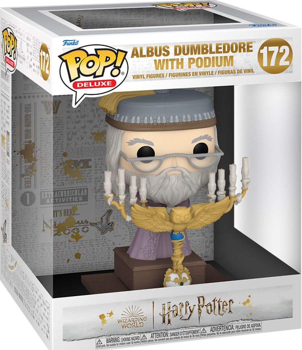Фигурка Funko POP Deluxe: Harry Potter and the Prisoner of Azkaban – Albus Dumbledore with Podium (9,5 см)