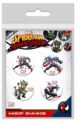 Набор значков Marvel Spider-Man: Maximum Venom 1