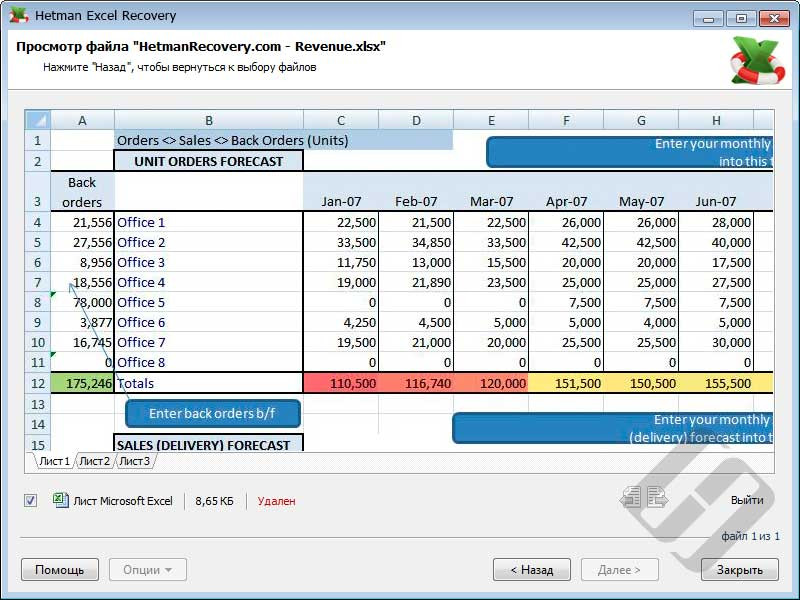 Hetman Excel Recovery   [ ]