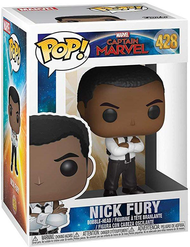  Funko POP: Captain Marvel  Nick Fury Bobble-Head (9,5 )