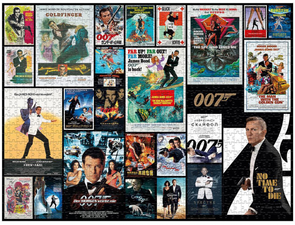 Puzzle James Bond 007 / Джеймс Бонд: Постеры из фильмов (1000 деталей)