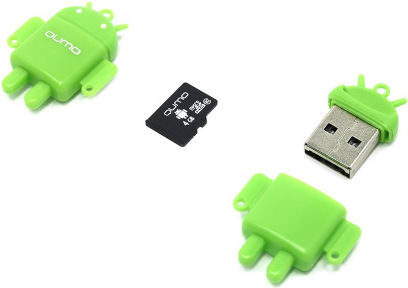   Qumo MicroSD 16GB class 10 + USB  Fundroid    ()