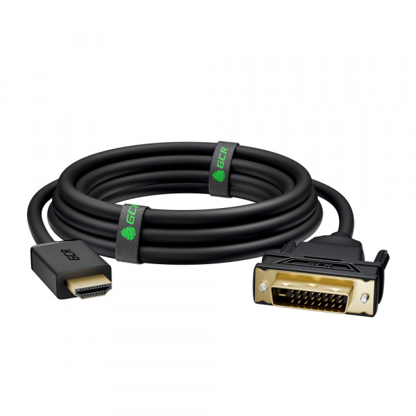 Кабель Greenconnect HDMI-DVI 19pin AM / 24+1M AM double lin, 20 м (черный) (GCR-HD2DVI1-20.0m)