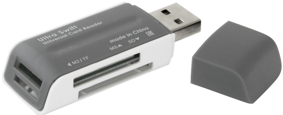 Картридер Defender #1 Ultra Swift USB 2.0, 4 слота (83260)