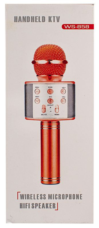 Микрофон для караоке беспроводной со встроенной колонкой в ассортименте (Bluetooth / AUX / USB)