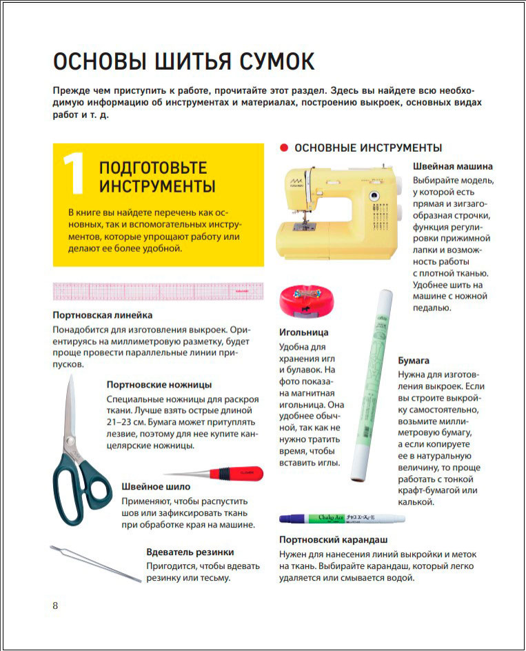 Сумки: Японская библия кройки, шитья и отделки – 20 базовых моделей