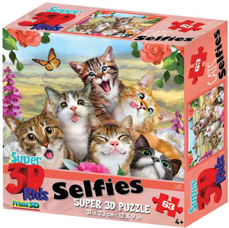 Super 3D Puzzle: Кошки Селфи