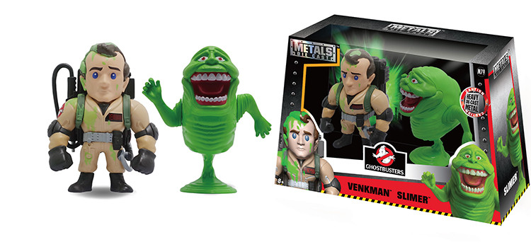 Набор фигурок металлических Ghostbusters: Venkman & Slimer (10 см)