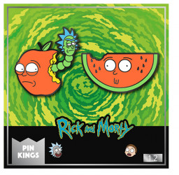 Набор значков Rick And Morty 1.2 Яблоко и Арбуз Pin Kings 2-Pack