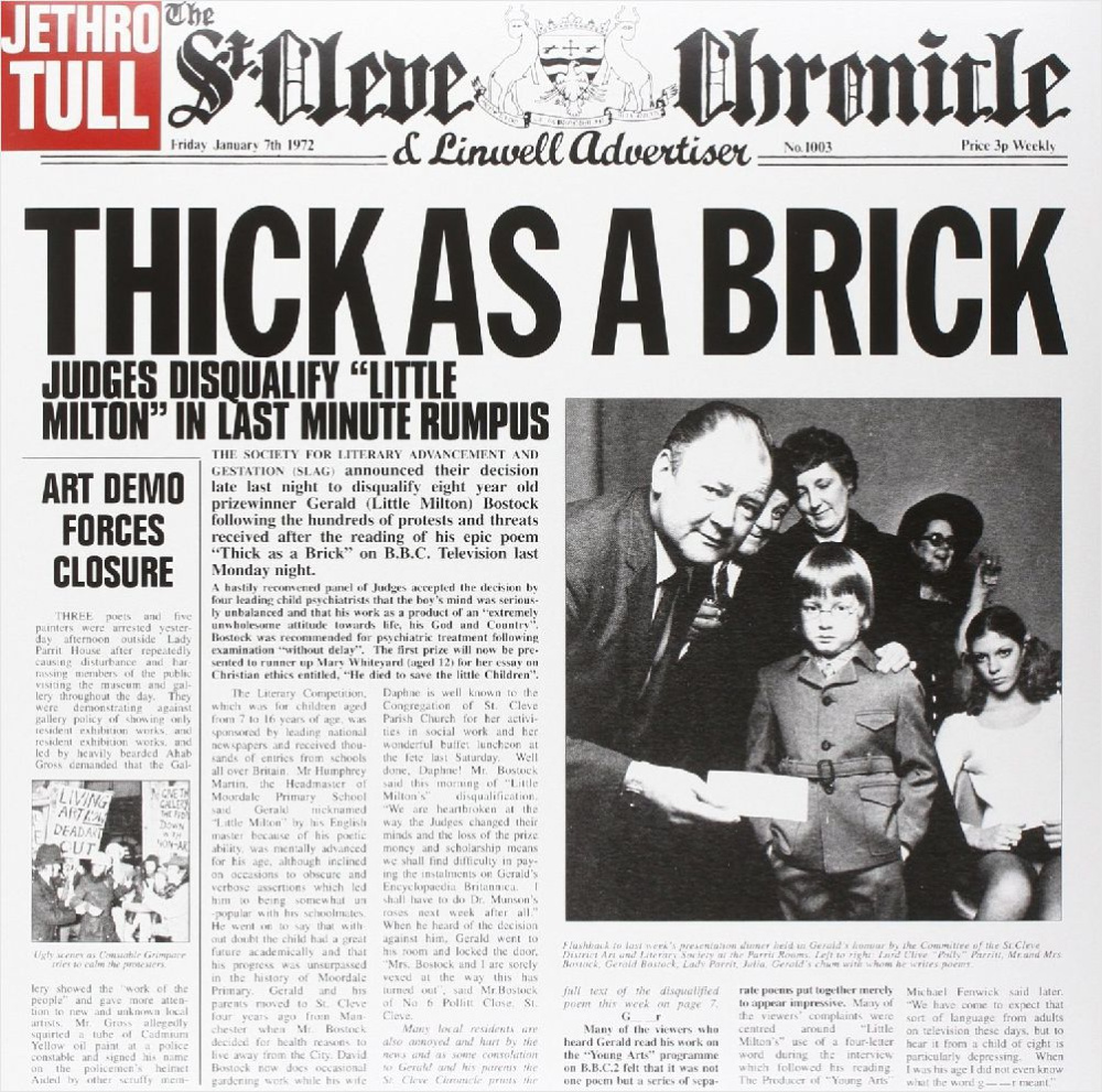 JETHRO TULL  Thick As A Brick  LP + Пакеты внешние №5 мягкие 10 шт Набор