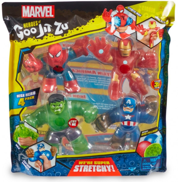 Набор фигурок-тянучек GooJitZu: Marvel 4-Pack (12 см)