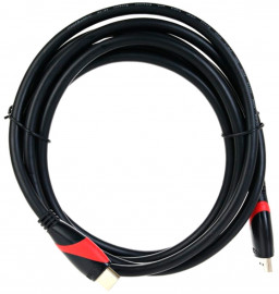 Кабель VCOM HDMI 19M/M 2.0 , 3 м (CG525-R-3.0) (black / red)