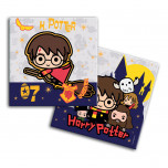 Салфетки бумажные Harry Potter: Chibi (трехслойные желтые, 33x33 см, 20 шт)