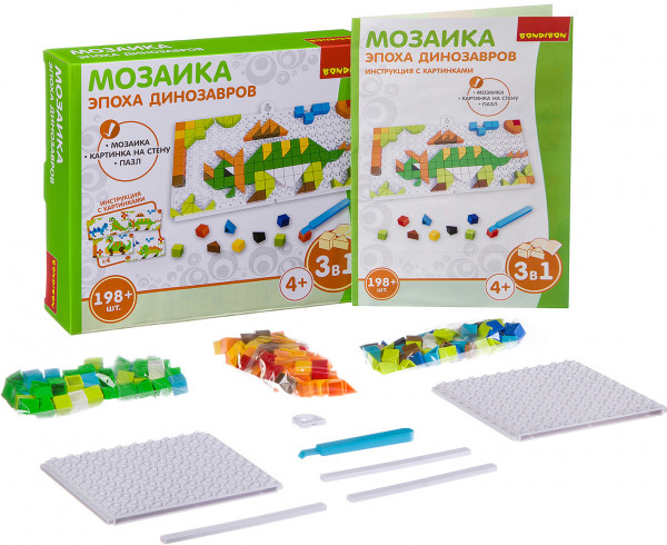 Мозаика для детей Эпоха динозавров (198 деталей)