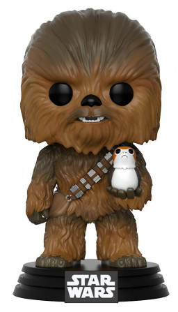  Funko POP: Star Wars: The Last Jedi  Chewbacca With Porg Bobble-Head (9,5 )