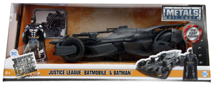 Набор DC Justice League: модель машины 2017 Batmobile (масштаб 1:24) + фигурка Batman Figure 2,75"