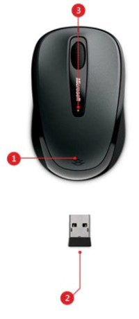 Мышь Microsoft Wireless Mobile Mouse 3500 беспроводная для PC (серая)