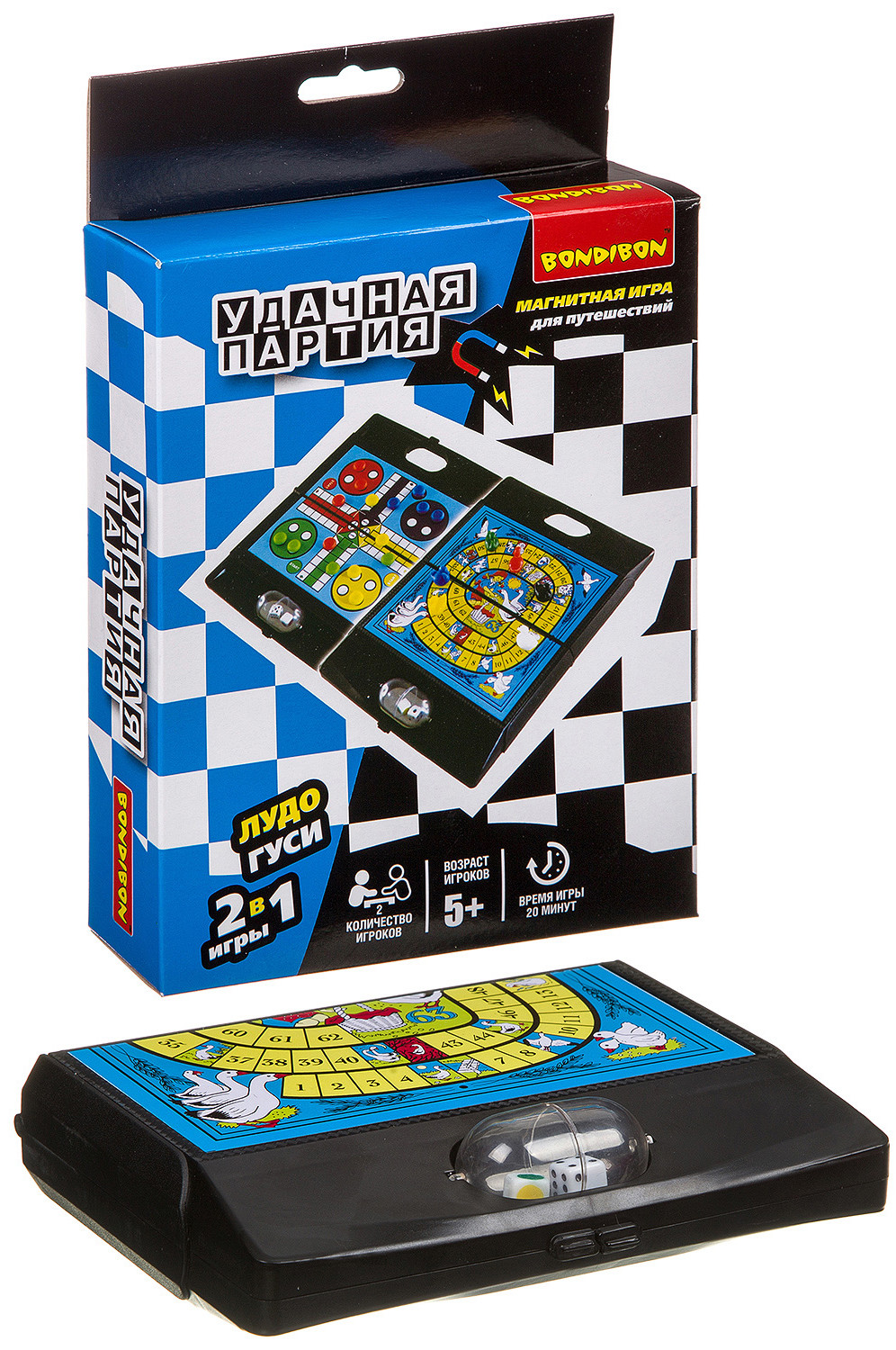 Настольная игра Удачная партия 2 в 1: Лудо + Гуси