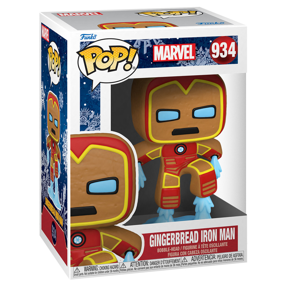 Фигурка Funko POP Marvel: Holiday – Gingerbread Iron Man Bobble-Head (9,5 см)