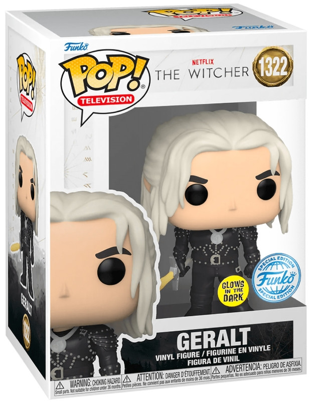  Funko POP Television: The Witcher S2  Geralt with Sword [Glow In The Dark] Exclusive (9, 5 )