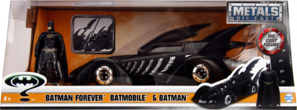 Набор Batman Forever 1995: фигурка Batman + машинка Batmobile (2 шт) (3 см / 7 см)