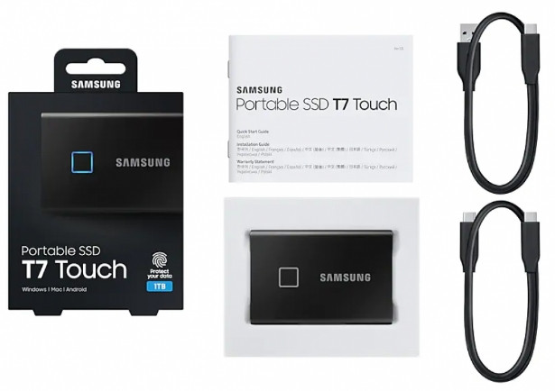   Samsung SSD T7 Touch 1TB USB Type-C ()