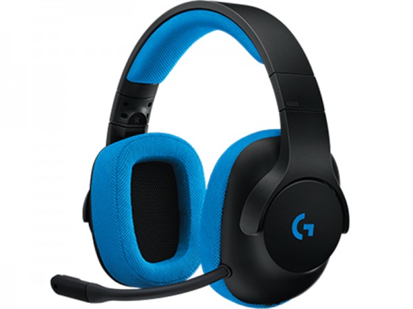 Гарнитура Logitech Headset G233 Prodigy Wired Gaming проводная игровая Black / Cyan для PC