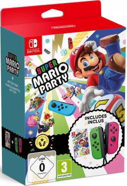 ����� ������������ Joy-Con ��� Nintendo Switch (�������� ������/�������� �������) + ���� Super Mario Party ��� Nintendo Switch