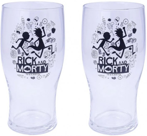 Набор бокалов Rick And Morty: Тюлип – Беглецы, 2 шт (570 мл, стекло)