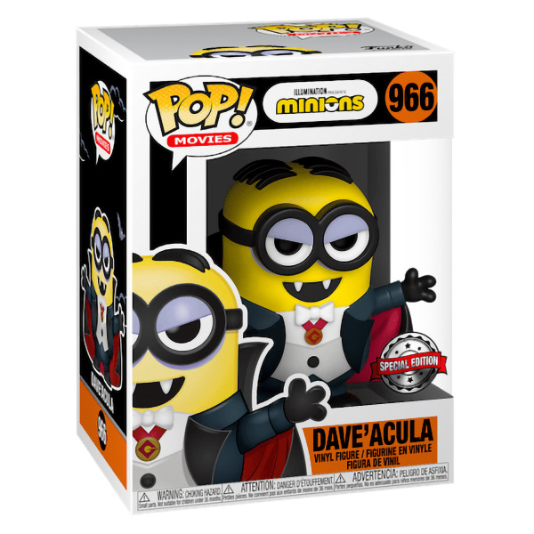 Фигурка Funko POP Movies: Minions – Dave`Acula Exclusive (9,5 см)