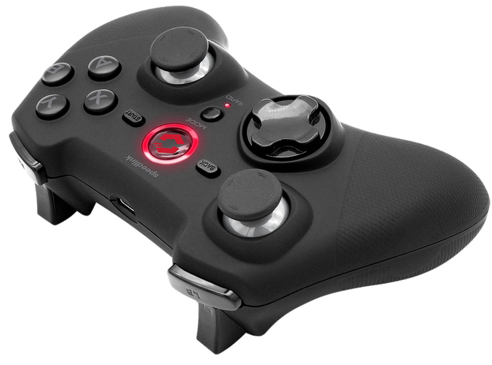������� Speedlink RAIT Gamepad Wireless ������������ ������� Black Rubber ��� PC (SL-650110-BK)