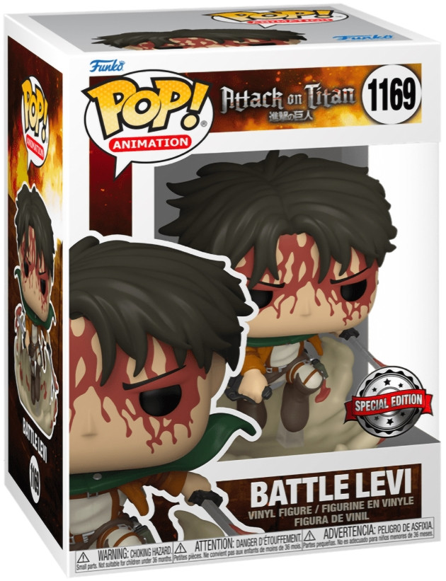 ������� Funko POP Animation: Attack On Titan S3 � Battle Levi Bloody Exclusive (9,5 ��)