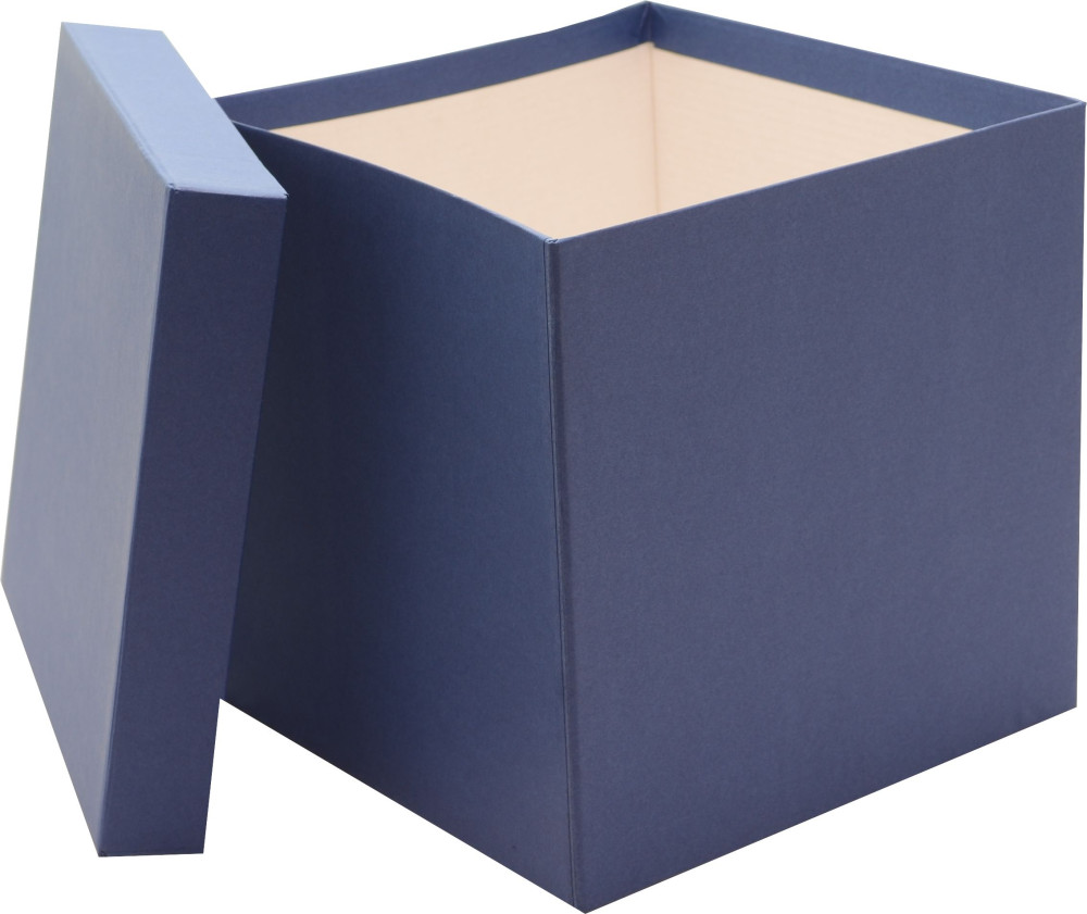 Подарочная коробка синяя (22,5x22,5x22,5 см)