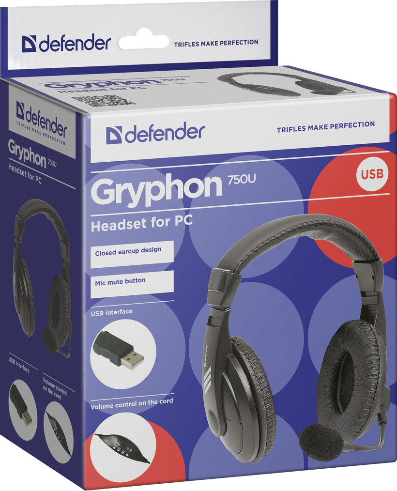  Defender Gryphon 750U USB,    PC, 1.8  () (63752)