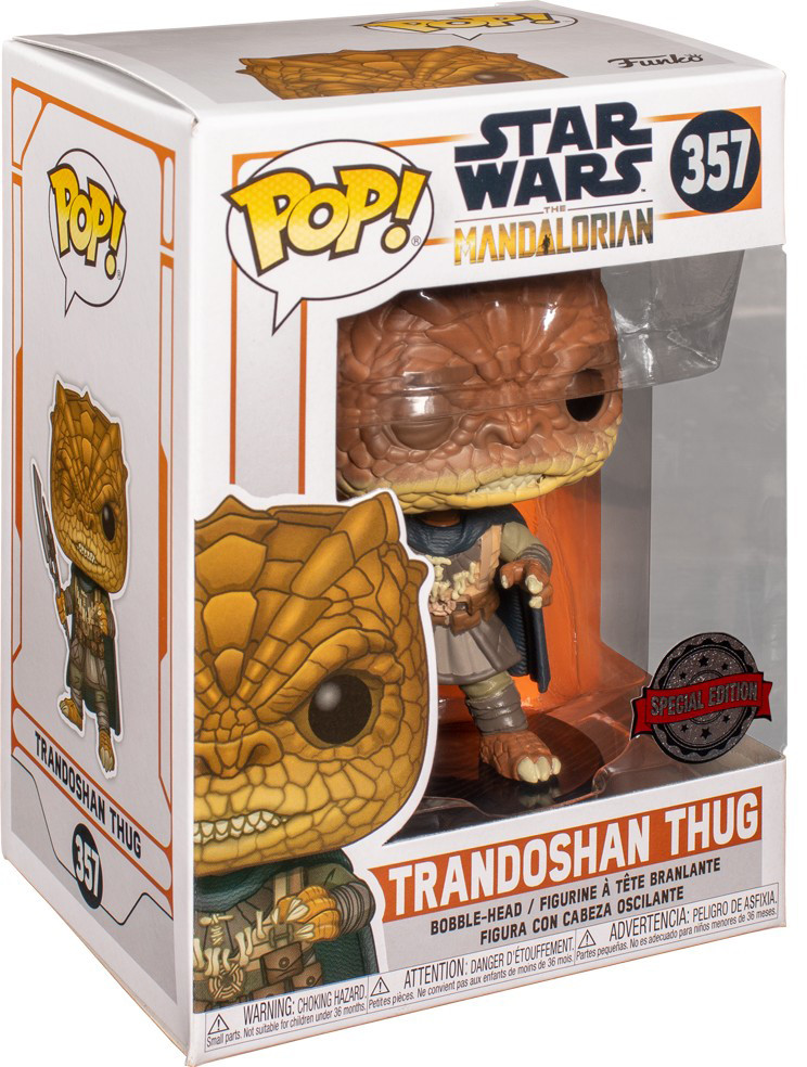 Фигурка Funko POP: Star Wars The Mandalorian – Trandoshan Thug Bobble-Head Exclusive (9,5 см)