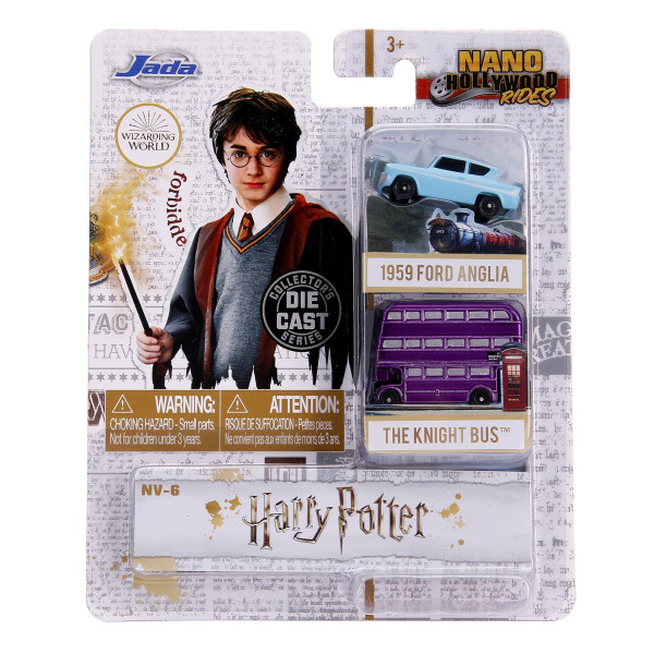 Набор машинок Hollywood Rides: Harry Potter – 1959 Ford Anglia + The Knight Bus