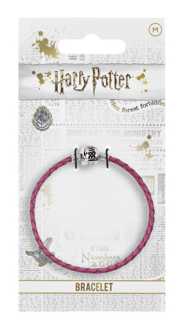 Браслет для шармов Harry Potter (кожаный, розовый) (17 см)